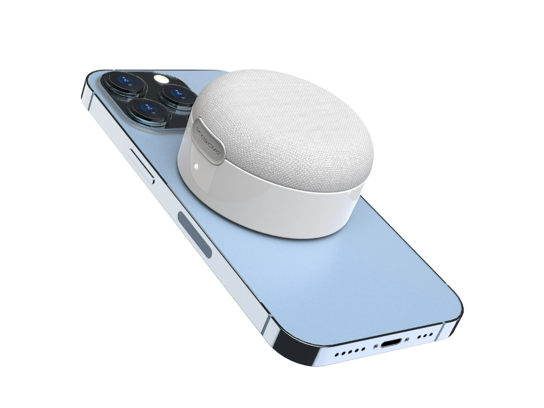 SCOSCHE MagicMount BoomCan Bluetooth MagSafe Speaker - White SCOSCHE MagicMount BoomCan Bluetooth MagSafe Speaker - White